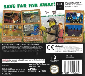 Shrek the Third (Europe) box cover back